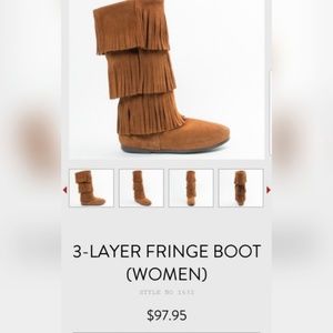 Minnetonka 3 layer Fringe boots